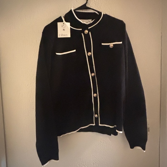 By design black cardigan and pullover sweater size xl and large - Picture 2 of 3